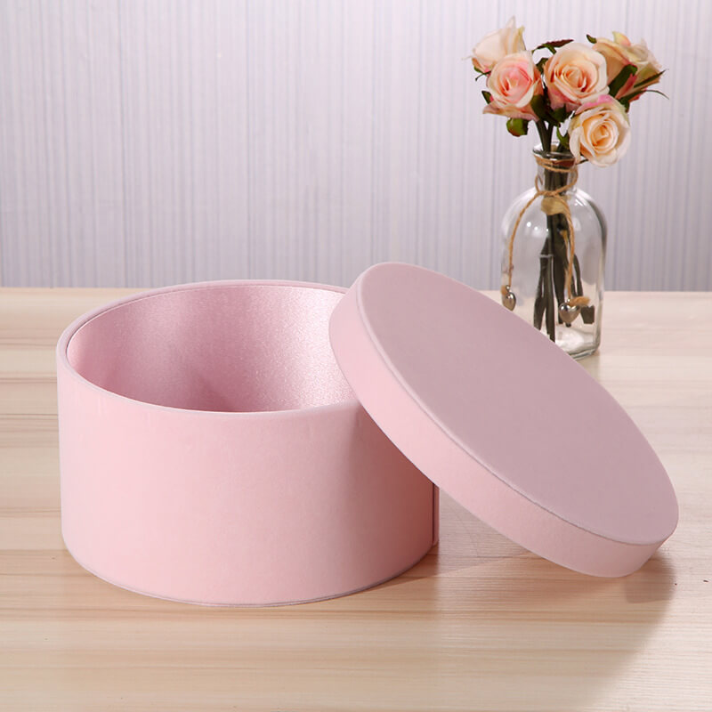 Velvet Round Box for Flower