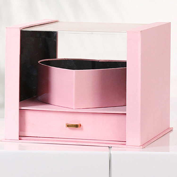 Heart Shaped Box For Flower - Drawer Lipstick Perfume Birthday
