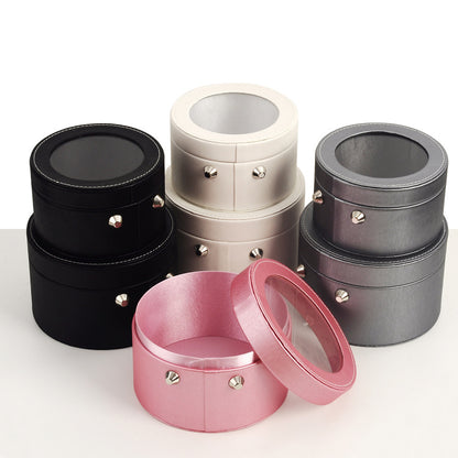 Leather Round Flower Gift Box