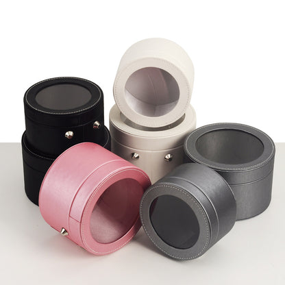 Leather Round Flower Gift Box