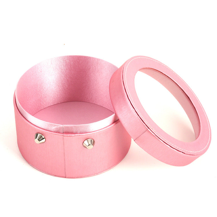 Leather Round Flower Gift Box