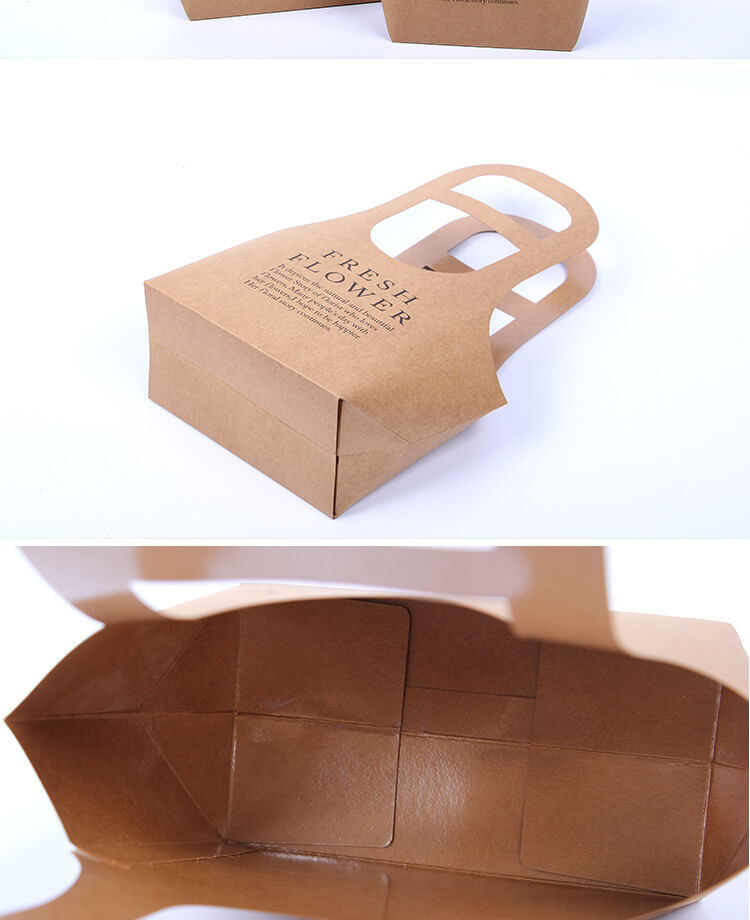 Kraft Paper Bags with Handle For Flowers