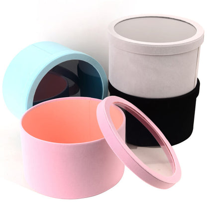 Velvet Round Rose Flower Boxes