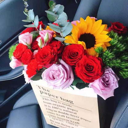 Kraft Paper Flower Hug Bag