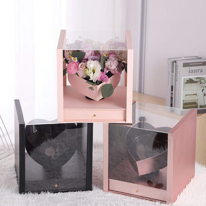 Window Heart Shaped Box with Drawer - Bulk Lots