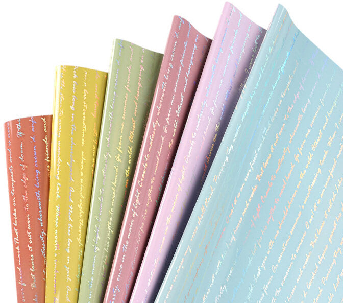 20 Sheets Laser Flower Wrapping Paper