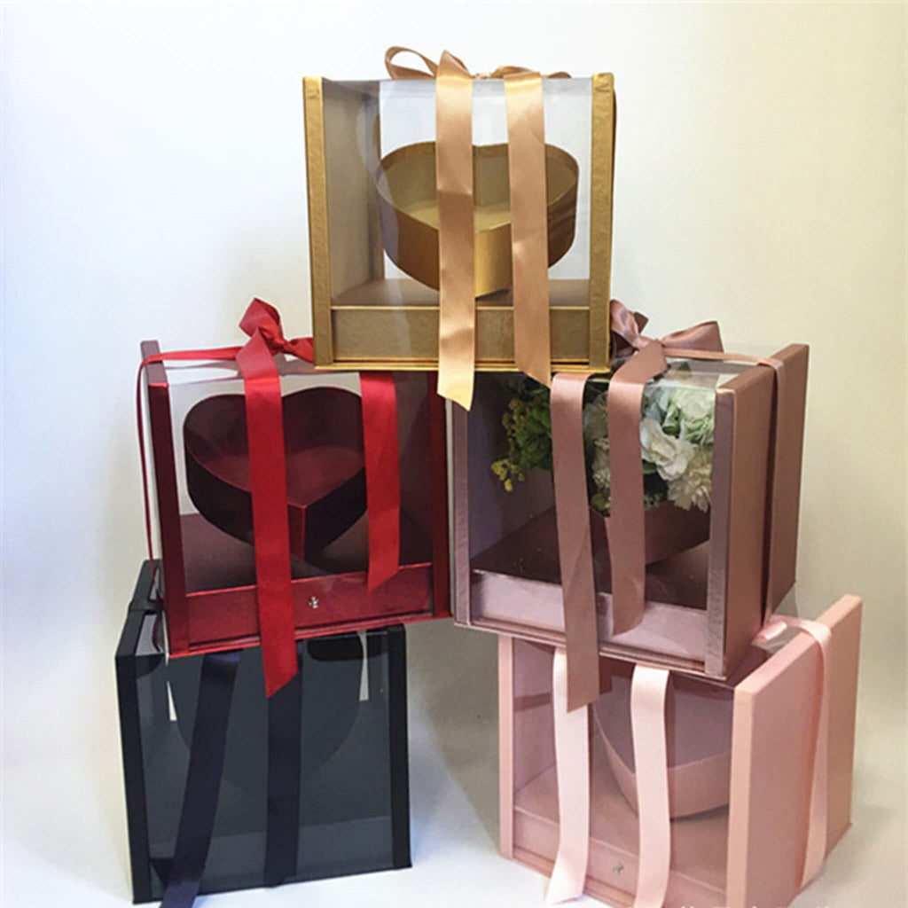 Window Heart Shaped Box with Drawer - Bulk Lots