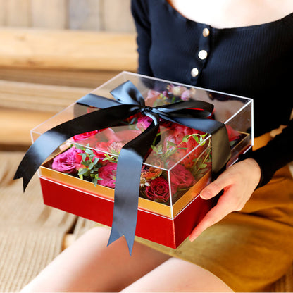 Window Clear Heart Shaped Flower Box