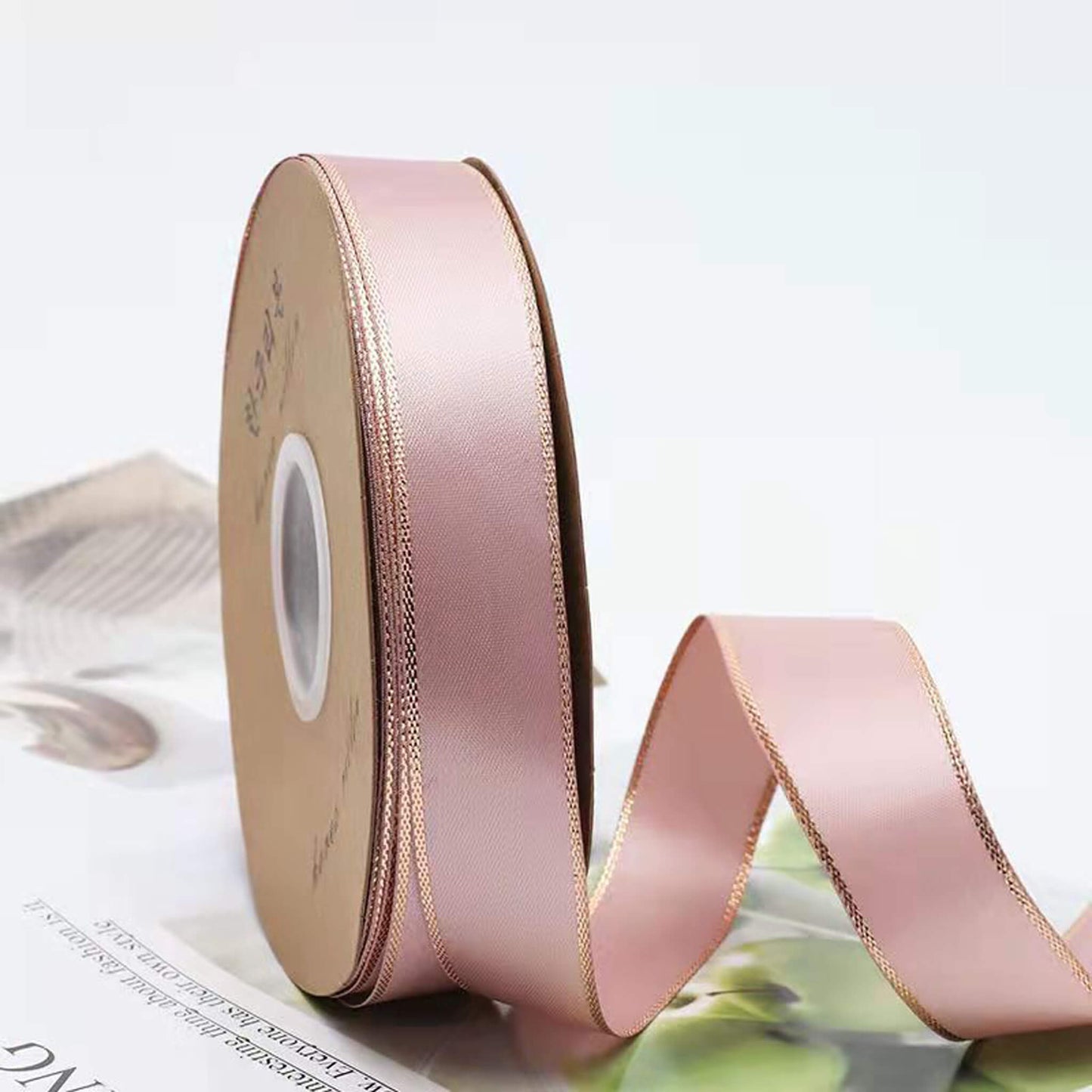 Solid Color Satin Ribbon for Flower Wrapping (2.3cmx50Yd)