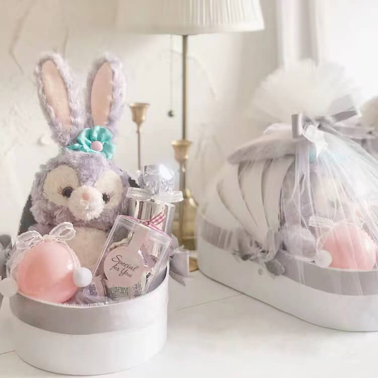 Baby Shower Birthday Round Cradle Shape Box