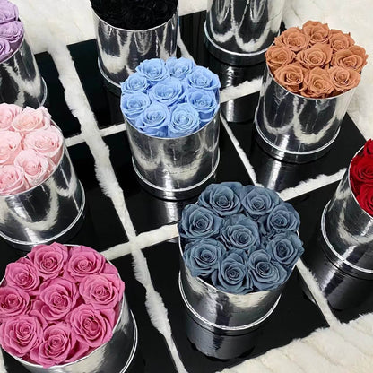 Round Box Flower Arrangements - Set of 2pcs