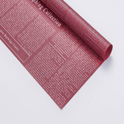 Double-sided Retro Newspaper Waterproof Florist Paper 20 Sheets 58x58cm