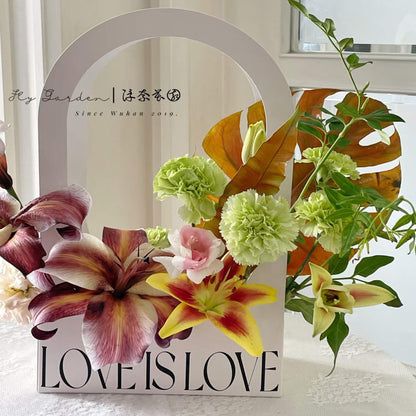 Lot de 10 sachets cadeaux en papier kraft pour bouquets de fleurs