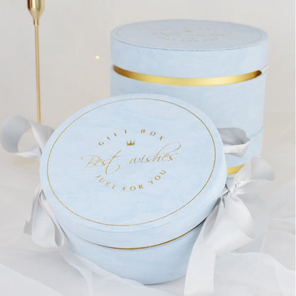 Round Velvet Flower Gift Box