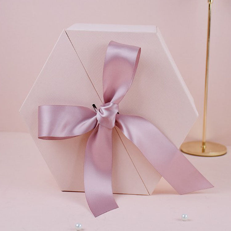 Hexagon Gift Box with Ribbon