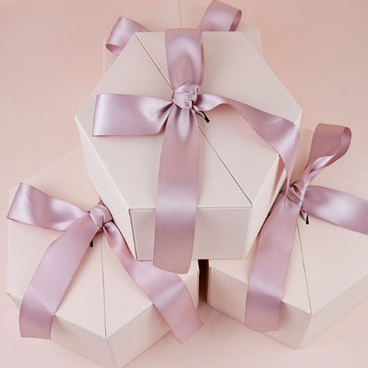 Hexagon Gift Box with Ribbon
