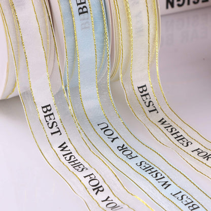 50 Yards Organza Chiffon Ribbon for Gift Wrapping Wedding Bouquet Crafts