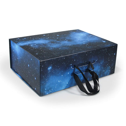 Caja de regalo plegable de papel rígido con cierre magnético para camisetas