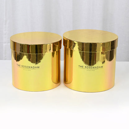 Round Box Flower Arrangements - Set of 2pcs