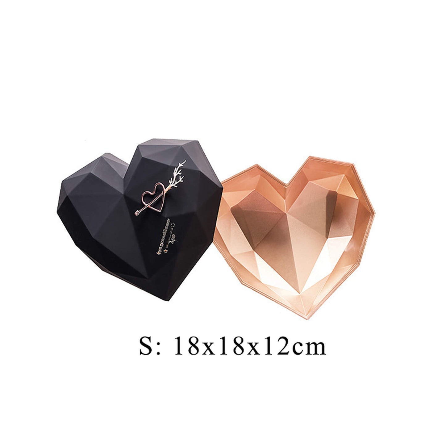 Diamond Shaped Heart Flower Gift Boxes For Arrangements