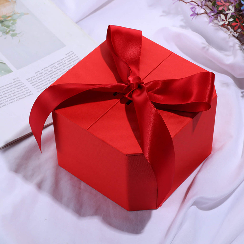 Bouquet Gift Packaging Box With Ribbon