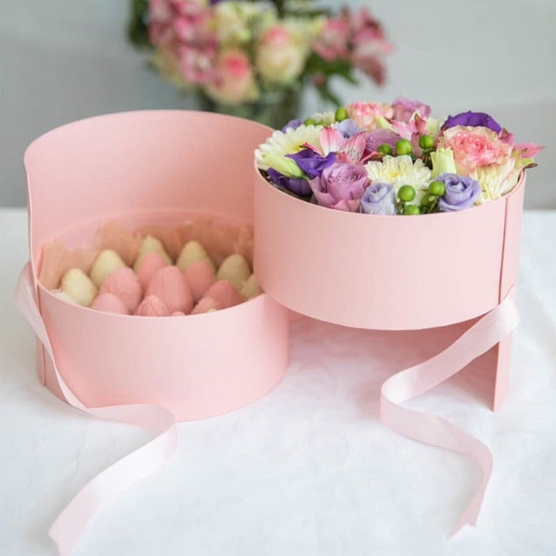 2 Tier Round Flower Boxes For Flower Arrangements - Bulk Lots