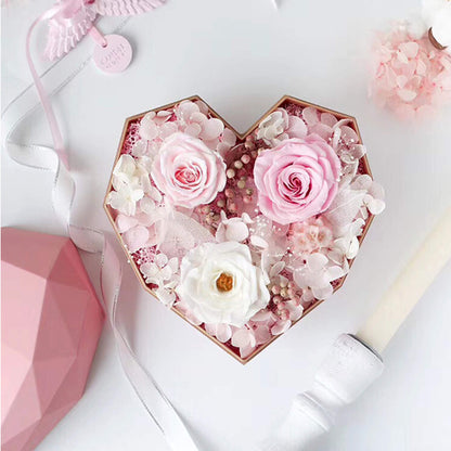 Diamond Shaped Heart Flower Gift Boxes