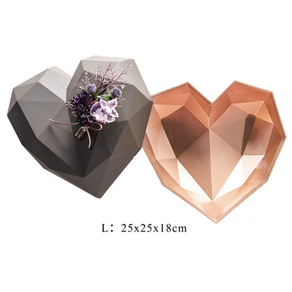 Diamond Shaped Heart Flower Gift Boxes