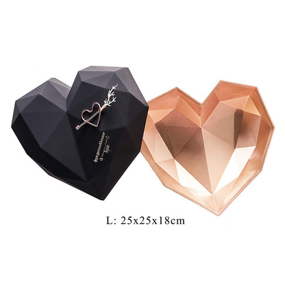 Diamond Shaped Heart Flower Gift Boxes