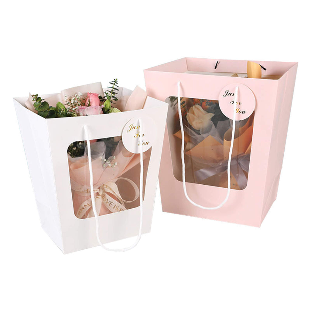 Kraft Paper Bags with Window for Bouquet