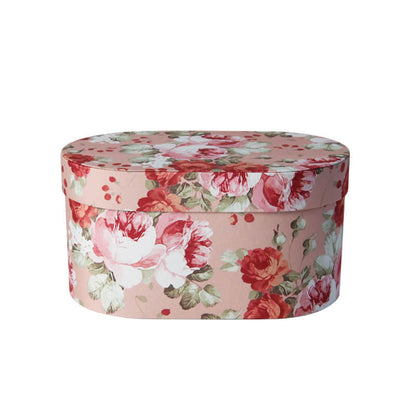 Round Boxes for Flowers with Cloth Surface