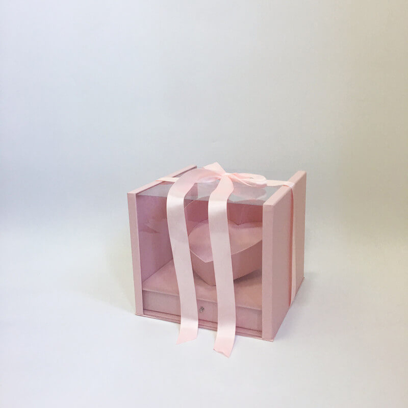 Window Heart Shaped Box with Drawer - Bulk Lots