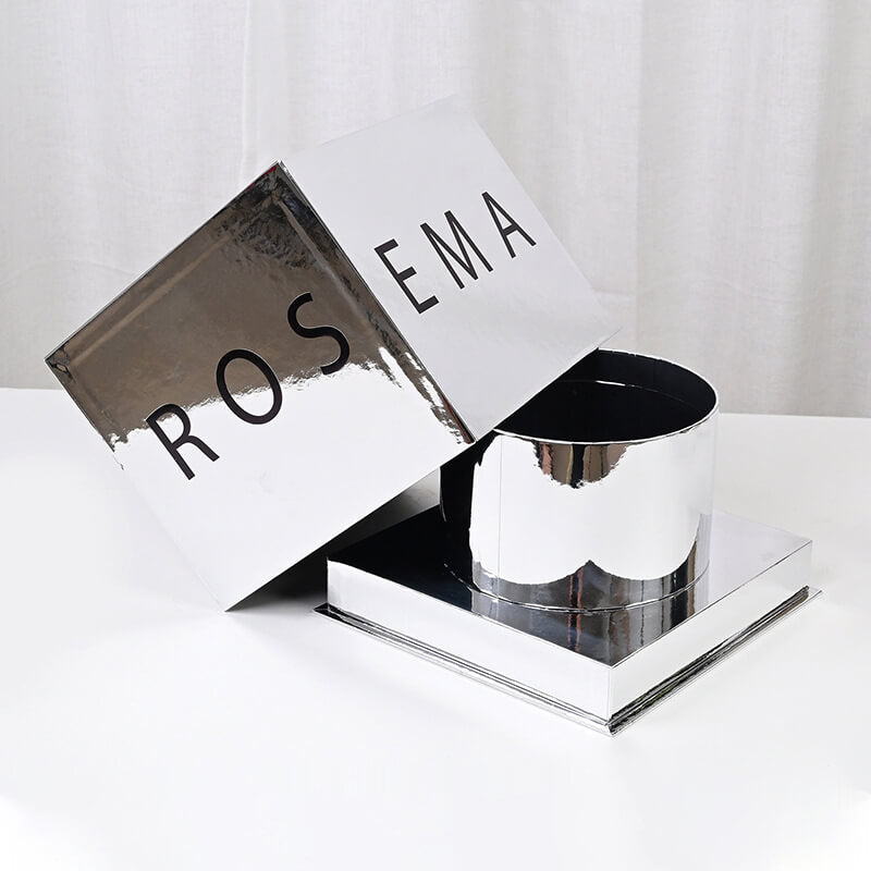 Gold&Silver Round Preserved Rose Flower Boxes