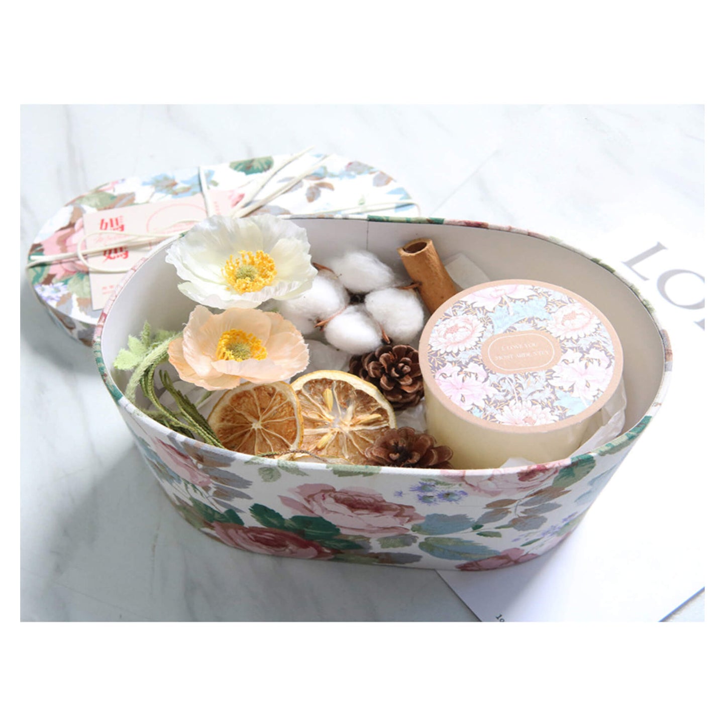 Round Boxes for Flowers with Cloth Surface