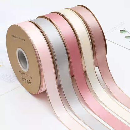 Solid Color Satin Ribbon for Flower Wrapping (2.3cmx50Yd)
