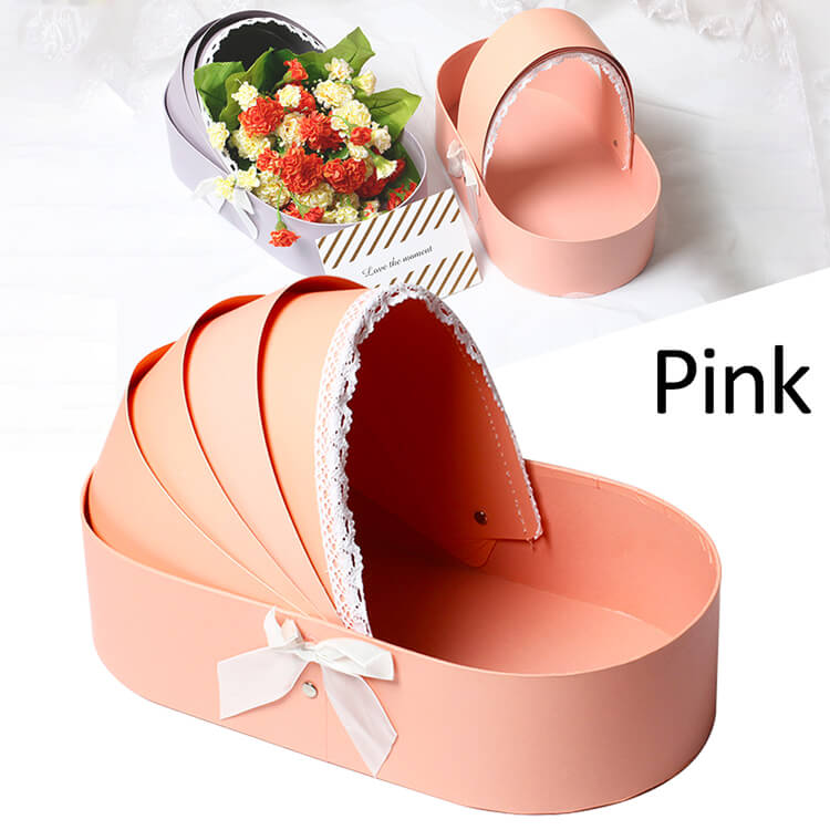 Baby Shower Birthday Round Cradle Shape Box