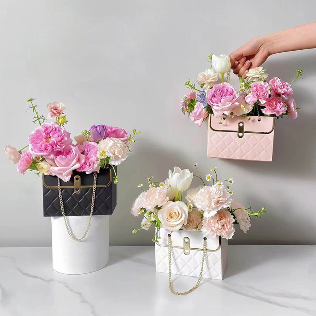 Tote Bouquet Floral Paper Gift Packaging Chain Bag
