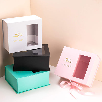 Window Flower Valentine's Day Gift Box With Ribbons