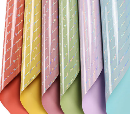 20 Sheets Laser Flower Wrapping Paper