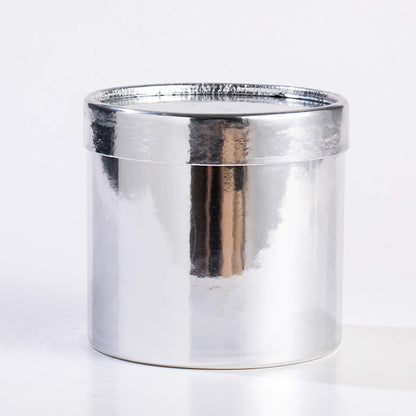 Boîte à fleurs ronde de couleur unie - Lot de 6 pièces