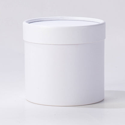 Boîte à fleurs ronde de couleur unie - Lot de 6 pièces