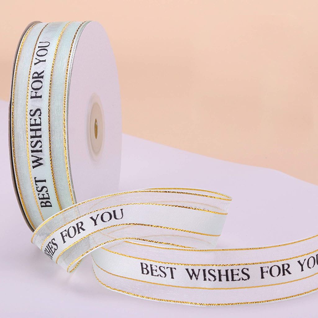 50 Yards Organza Chiffon Ribbon for Gift Wrapping Wedding Bouquet Crafts