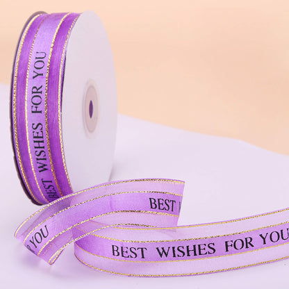 50 Yards Organza Chiffon Ribbon for Gift Wrapping Wedding Bouquet Crafts
