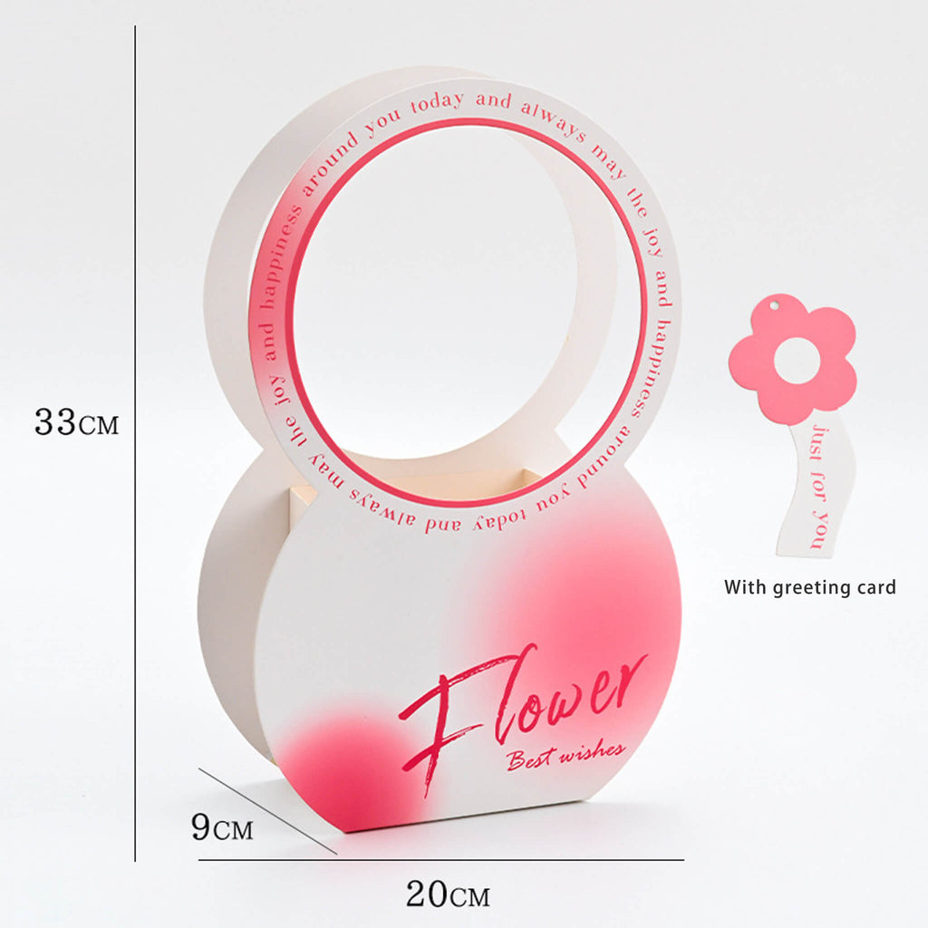 Luxury Die Cut Paper Bag Design Flower Bouquet