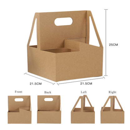 Boîte d'emballage en papier kraft pliable pour bouquets de fleuristes