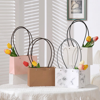 Waterproof Kraft Flower Bags with Handles