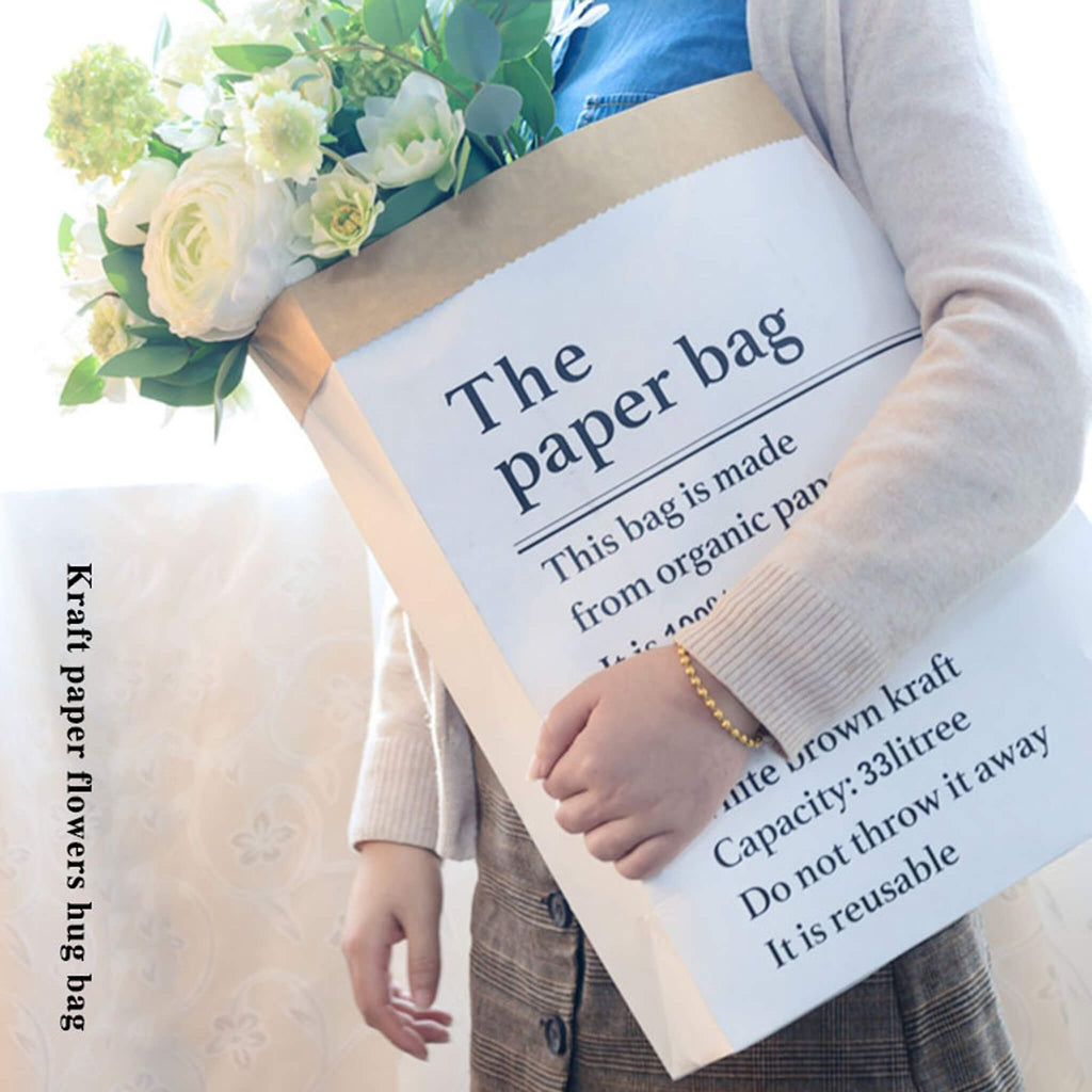 Kraft Paper Flower Hug Bag