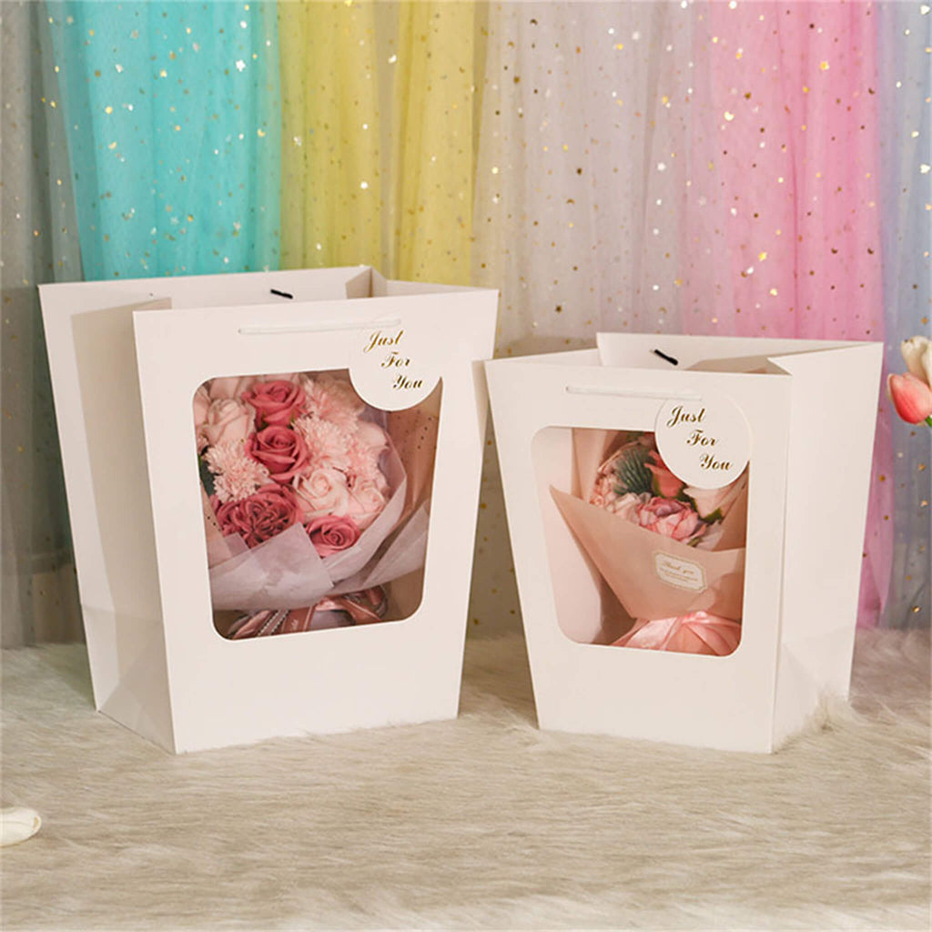 Kraft Paper Bags with Window for Bouquet