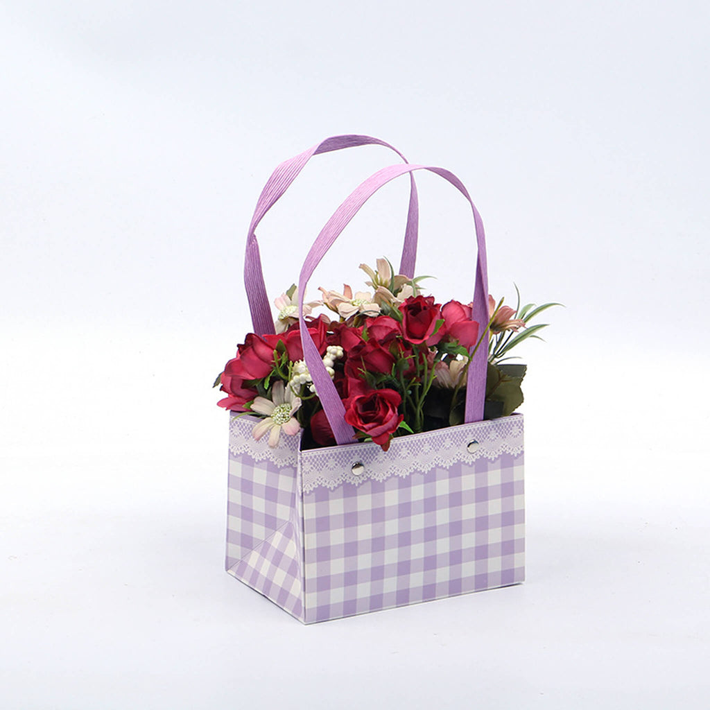 Elegant Flower Packaging Gift Paper Bag with Handles