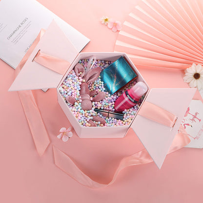 Cajas de regalo de cartón y papel con forma de caja sorpresa